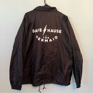 Dave Hause & The Mermaid black button up windbreaker